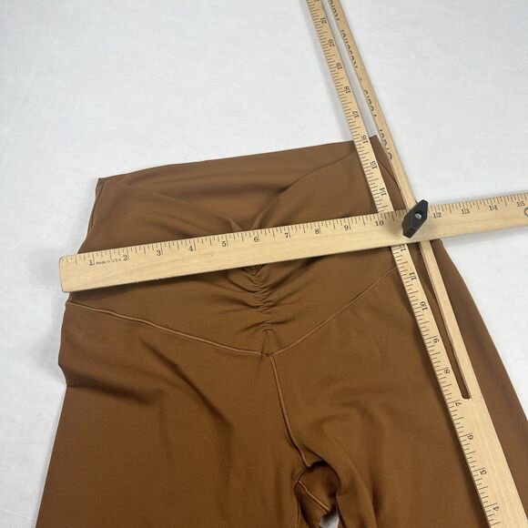 Aerie Offline Real Me High Waisted Flared Pants Brown Soft Stretch 70s Boho M - Picture 9 of 14